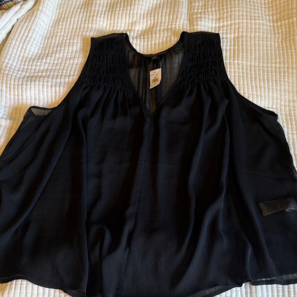 Banana Republic Factory Black Sheer Top